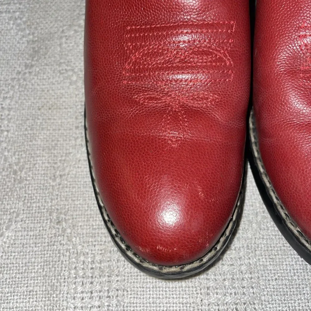 Masterson Boot Co. Men’s Western Boots Size 5.5 M Red Leather Cowboy Rodeo
